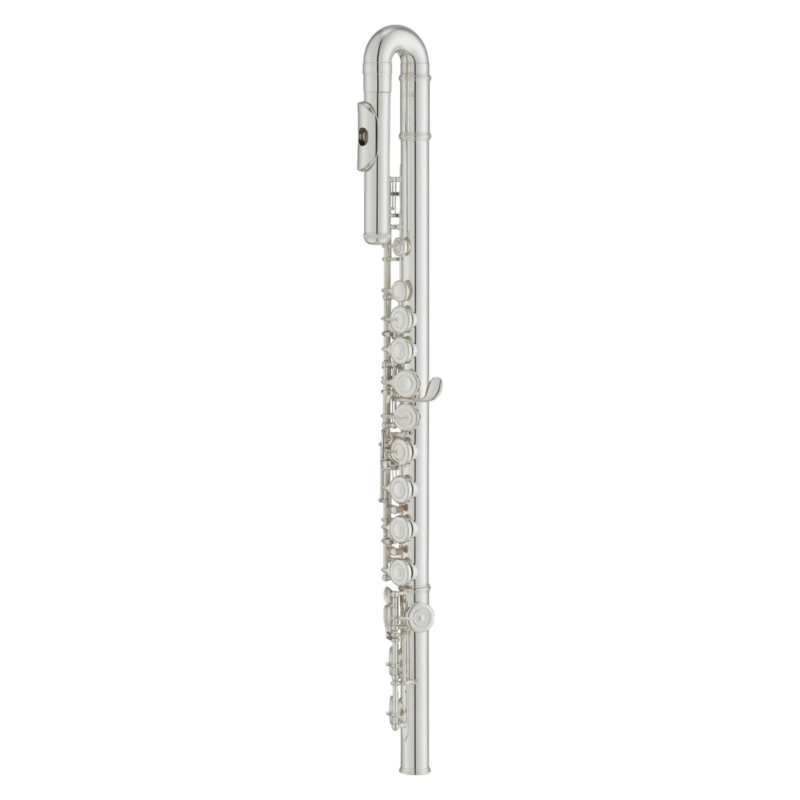 Yamaha YFL-212U Silver Plated Flute with Straight and Curved Headjoints & Case (YFL212U student model has covered holes, offset G, and split E mechanism)