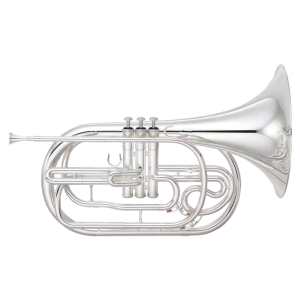 Yamaha 302MS Marching Bb French Horn in Silver Plate with Case & Mouthpiece