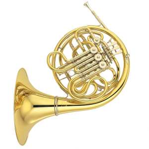 Yamaha YHR-668DII F/Bb Double French Horn with Detachable Bell in Clear Lacquer with Case & Mouthpiece (professional horn YHR668D mk2)
