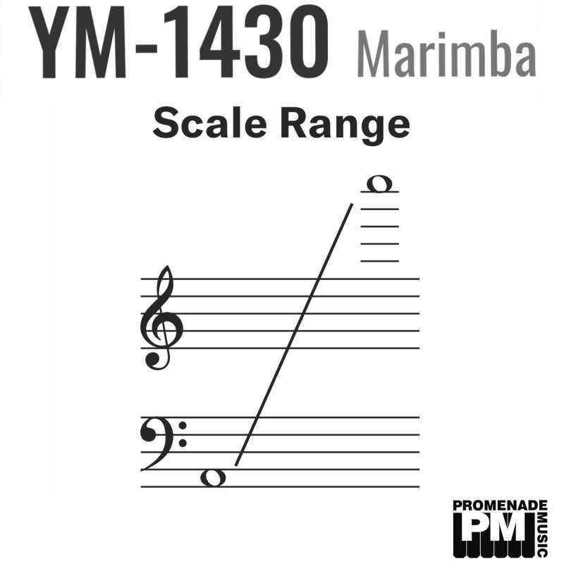 Yamaha YM-1430 4.3-octave Marimba with Padauk Wood Bars and Height Adjustable Stand (YM1430) - Image 2