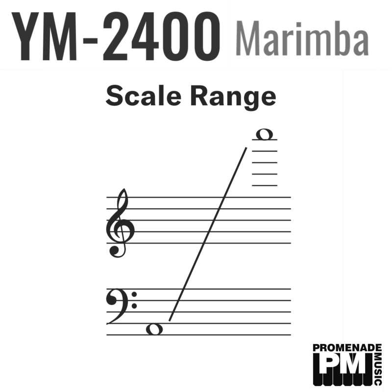 Yamaha YM-2400 4.3-octave Marimba with Artificial Wood 'Acoustalon' Fiber Reinforced Plastic Bars and Height Adjustable Frame (YM2400) - Image 2