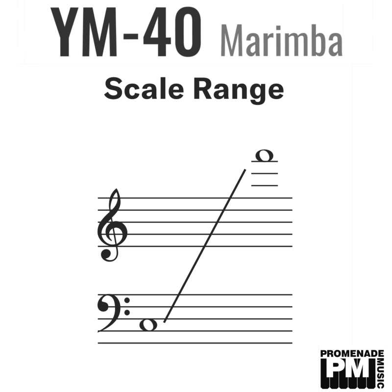 Yamaha YM-40 3.5-octave Marimba with Padauk Wood Bars and Height Adjustable Frame (YM40) - Image 2