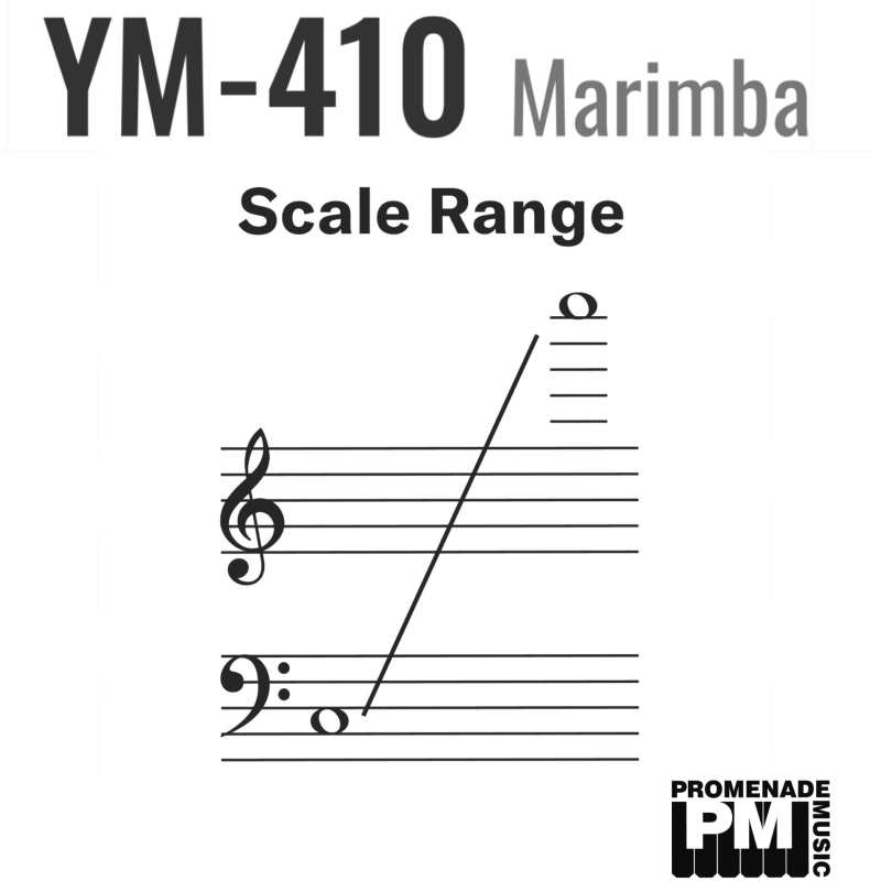 Yamaha YM-410 4-octave Marimba with Honduran Rosewood Bars and Height Adjustable Frame (YM410) - Image 2