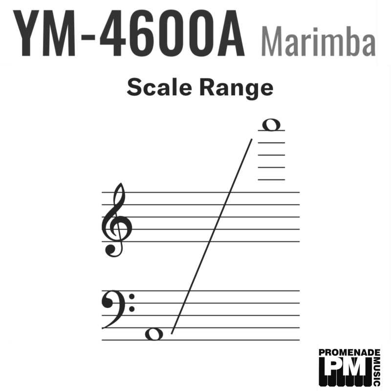 Yamaha YM-4600A 4.3-octave Marimba with Honduran Rosewood Bars and Gas-spring Height Adjustable Frame (YM4600A) - Image 2