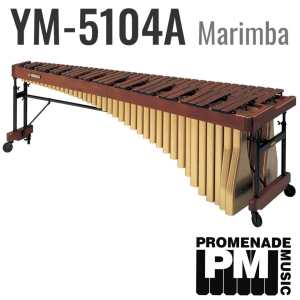Yamaha YM-5104A 5.5-octave Marimba with Honduran Rosewood Bars and Gas-spring Height Adjustable Frame (YM5104A)