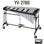 Yamaha YV-2700 3-octave Vibraphone with YVM200 Pause Controller Motor, Silver Satin Finish Aluminum Alloy Bars, and Height Adjustable Frame