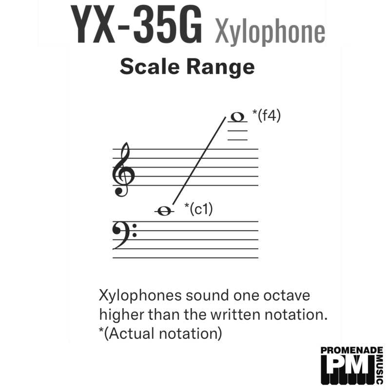Yamaha YX-35G Xylophone ... 3.5-octave range (C1-F4) with padauk wood bars, stand, cover and mallets (YX35G) - Image 2
