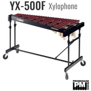 Yamaha YX-500F Xylophone ... 3.5-octave range (f1-c5) with 38mm wide artificial wood acoustalon bars and gas-spring height adjustable frame (YX500F)