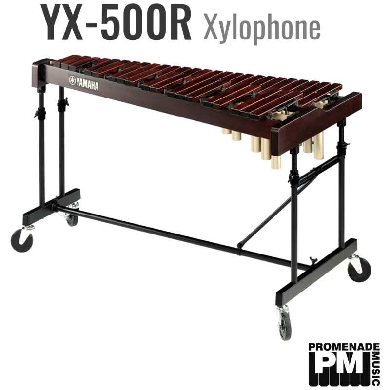 Yamaha YX-500R Xylophone ... 3.5-octave range (f1-c5) with 40mm wide honduras rosewood bars and gas-spring height adjustable frame (YX500R)