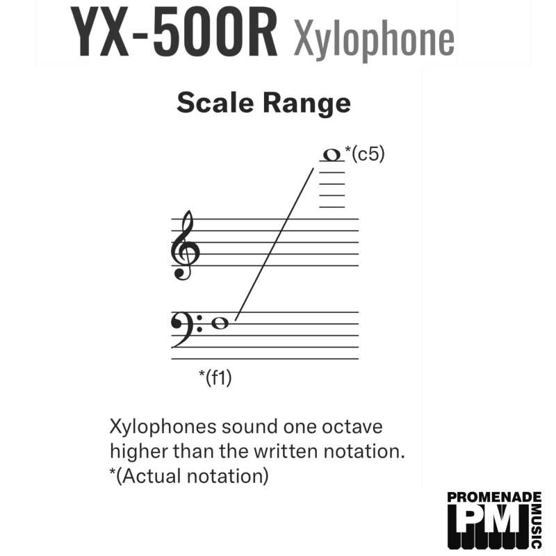 Yamaha YX-500R Xylophone ... 3.5-octave range (f1-c5) with 40mm wide honduras rosewood bars and gas-spring height adjustable frame (YX500R) - Image 2