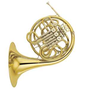 Yamaha YHR-668II F/Bb Double French Horn with Fixed Bell in Clear Lacquer with Case & Mouthpiece (kruspe-style professional horn YHR668 mk2)