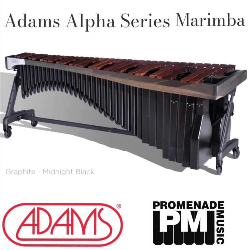 Adams MAHA43 Alpha Series 4.3-octave Marimba with Honduran Rosewood Bars and Apex Frame (Available in 16 colour combinations - 4 rail colours and 4 resonator colours) - Image 2