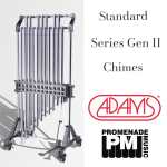 Adams BK2201 1.5-octave Standard Series Gen II Tubular Bells (with 36mm diameter chrome finished tubes, stand, long-drop cover and 2-tone mallet)
