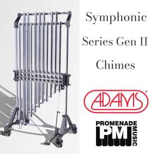 Adams BK3203 1.5-octave Symphonic Series Gen II Tubular Bells (with 38mm diameter chrome finished tubes, stand, long-drop cover and 2-tone mallet)