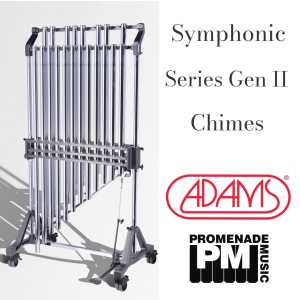 Adams BK3216 1.6-octave Symphonic Series Gen II Tubular Bells (with 38mm diameter chrome finished tubes, stand, long drop-cover and 2-tone mallet)