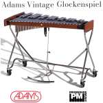 Adams GAVT33 3.3-octave Vintage Style Glockenspiel with Resonator and Nickel-plated Tubular Frame with Reversible Damper Pedal ….. 30.5mm rounded-top parsifal bars, c-e range, A = 442Hz pitch [gavt-33]