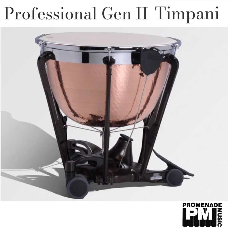 Adams 32" Professional Generation II Hammered Cambered Copper Timpani ..... with balanced action pedal mechanism, tuning gauge, mute and remo renaissance head [available with or without finetuner] - Image 2