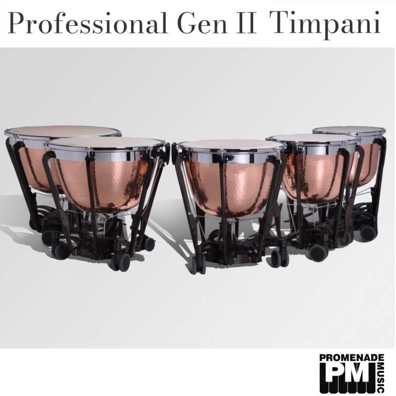 Adams 32" Professional Generation II Hammered Cambered Copper Timpani ..... with balanced action pedal mechanism, tuning gauge, mute and remo renaissance head [available with or without finetuner] - Image 3