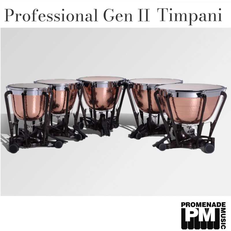 Adams 32" Professional Generation II Hammered Cambered Copper Timpani ..... with balanced action pedal mechanism, tuning gauge, mute and remo renaissance head [available with or without finetuner] - Image 4