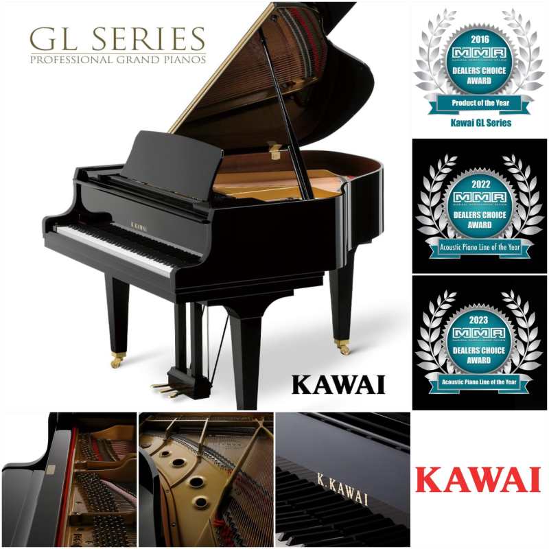 Kawai GL-30 Grand Piano in Polished White (The 166cm /5’5″ GL30 is Made in Japan) - Image 4