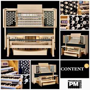 Content Concerto 476 4-Manual Organ with 32-note Radiating Concave Pedalboard & Adjustable Bench