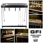 Black GFI S10PU Ultra Model (with pad) Single Neck 10-string Pedal Steel Guitar with 3 Pedals, 4 Knee Levers, and Hardcase - Made in USA