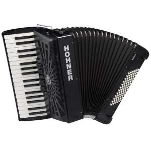Hohner Bravo III 72 Bass Accordion in Black with Bag & Straps (A16622)