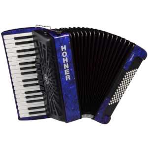 Hohner Bravo III 72 Bass Accordion in Blue with Gig Bag & Straps (A16642)