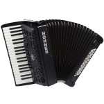 Hohner Bravo III 80 Bass Accordion in Black with Gig Bag & Straps (A16422)
