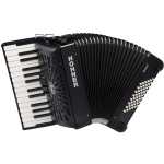 Hohner Bravo II 48 Bass Accordion in Black with Gig Bag and Straps (A16522)