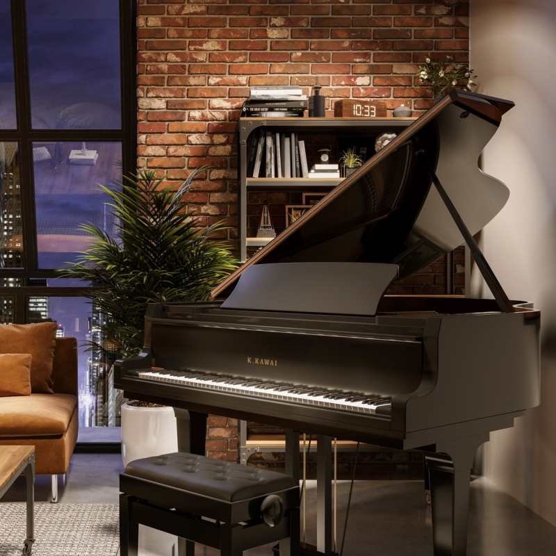Kawai GL-30 Grand Piano in Ebony Polished Black (The 166cm /5’5″ GL30 is Made in Japan) - Image 11
