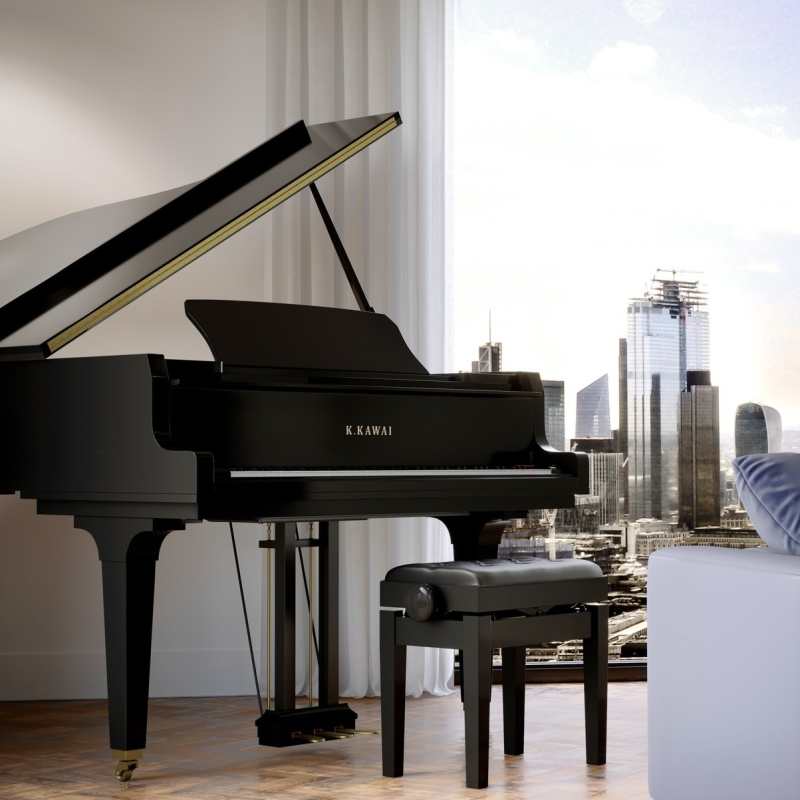 Kawai GL-30 Grand Piano in Ebony Polished Black (The 166cm /5’5″ GL30 is Made in Japan) - Image 12