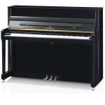 New Kawai K200 Upright Piano in Ebony Polished Black (114cm) Made in Indonesia.