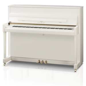 New Kawai K200 Upright Piano in White Polished (114cm) Made in Indonesia.