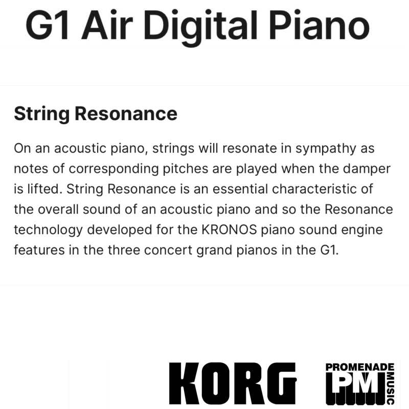 KORG G1 Air BK Digital Piano in Black - Image 10