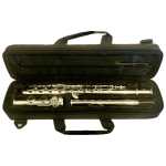 Paris Flute & Light Weight Case (student flute with silver plated body and keys, offset G, split E mechanism, and Italian made pads)