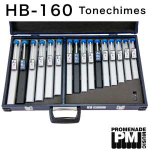 Suzuki HB160 - 16 Note Diatonic Hand Chime Set with Hard Case (Handchimes: A4 to F6 with 2 x Bb and 1 x F#)