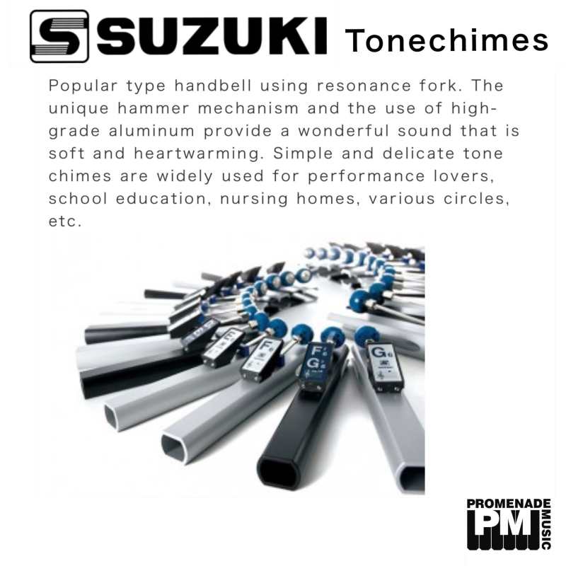 Suzuki HB120A 3rd-octave Chromatic Tonechimes Extension Set with Hardcase to go with Suzuki HB250 ..... 12-notes (in two 1/2-octaves) from f#4 down to c4 and g#6 up to c7 [hb-120a] - Image 9