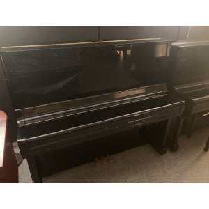Yamaha U3 Upright Piano In Polished Black, Secondhand - (Evidence of cracking on some of the keys)