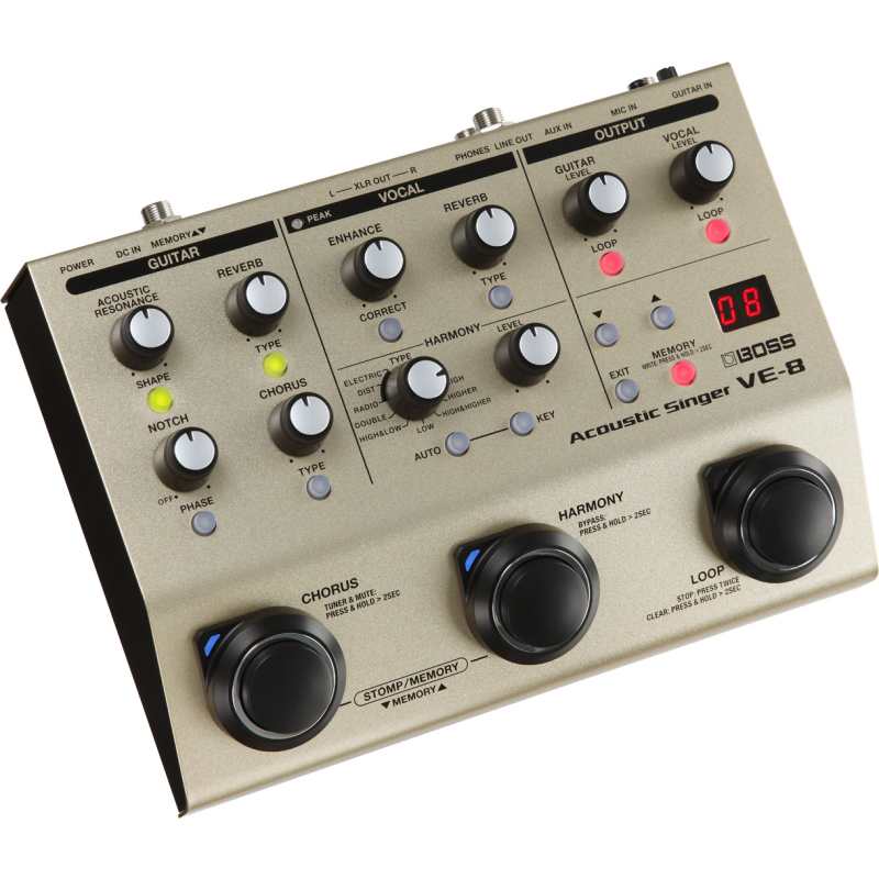 Boss VE-8 Acoustic Singer Vocal & Guitar Processor (VE8) - Image 2