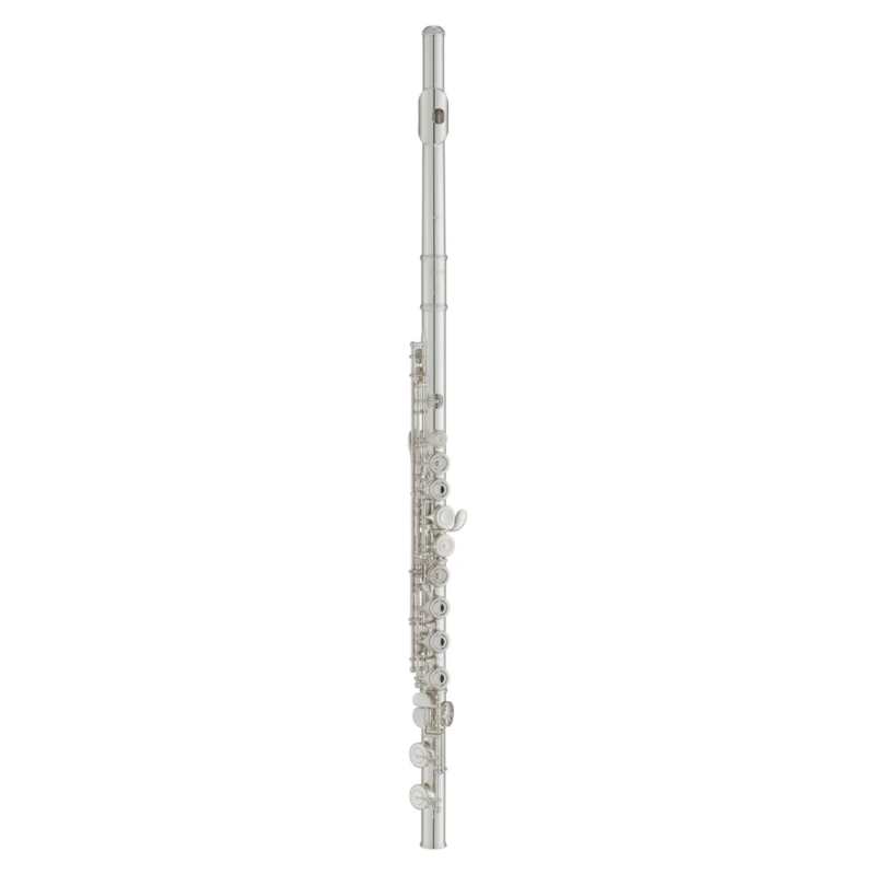 Yamaha YFL-212 Flute in Silver Plated Finish with Case (YFL212 student model has covered holes, offset G, and split E mechanism)