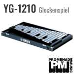 Yamaha YG1210 2.5-octave Portable Glockenspiel with  Detachable-lid Hardcase ….. 31mm wide / 7.8mm thick bars, f-c range,  A=442Hz pitch [yg-1210]
