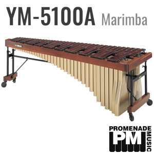 Yamaha YM-5100A 5-octave Marimba with Honduran Rosewood Bars and Gas-spring Height Adjustable Frame (YM5100A)