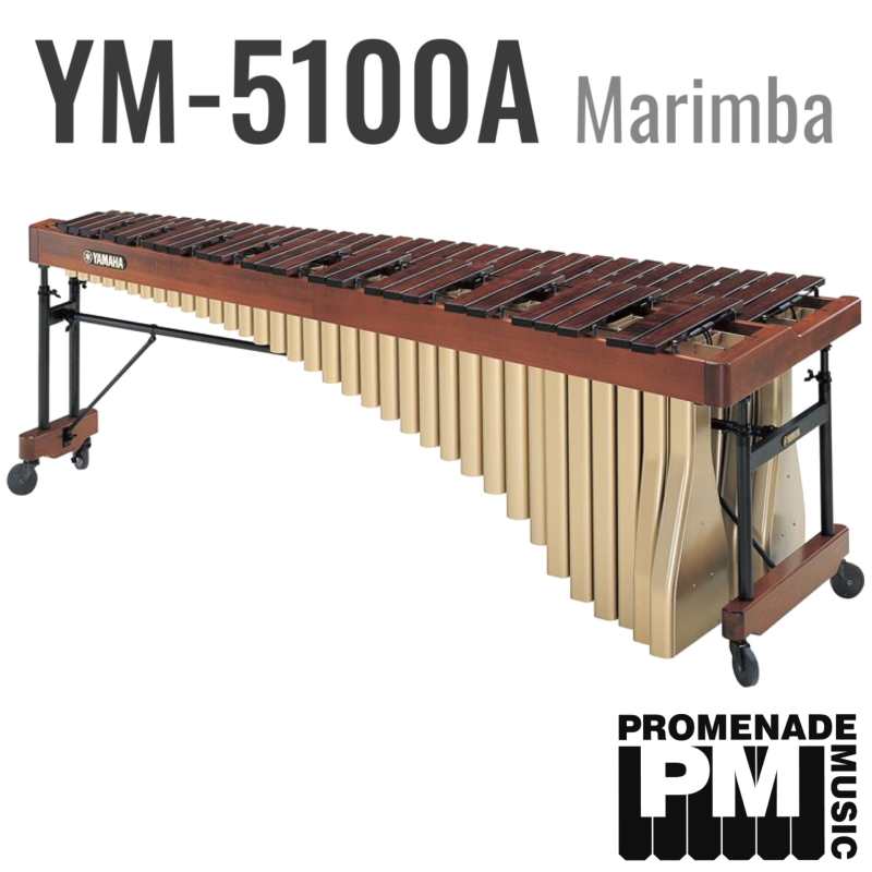 Yamaha YM-5100A 5-octave Marimba with Honduran Rosewood Bars and Gas-spring Height Adjustable Frame (YM5100A)