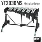 Yamaha YT2030MS 3-octave Metallophone with Resonator and Height Adjustable Stand with Damper Pedal ….. 32mm wide / 10.3mm thick bars, c-c range, A=442Hz pitch [yt-2030ms]