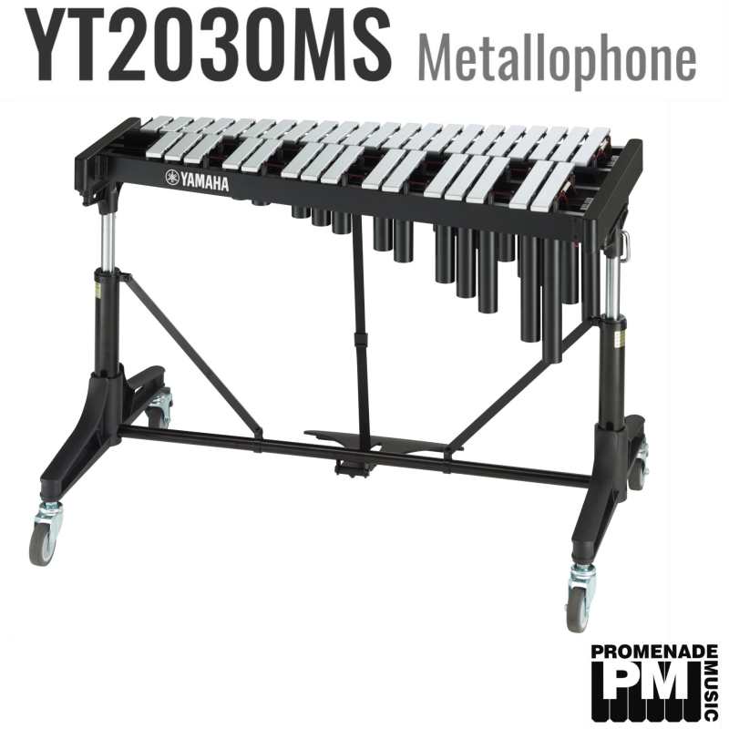 Yamaha YT2030MS 3-octave Metallophone with Resonator and Height Adjustable Stand with Damper Pedal ….. 32mm wide / 10.3mm thick bars, c-c range, A=442Hz pitch [yt-2030ms] - Image 2