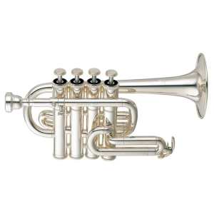 Yamaha YTR-6810S Bb/A Piccolo Trumpet in Silver Plated Finish with Mouthpiece & Case [professional high-pitched model YTR6810S)