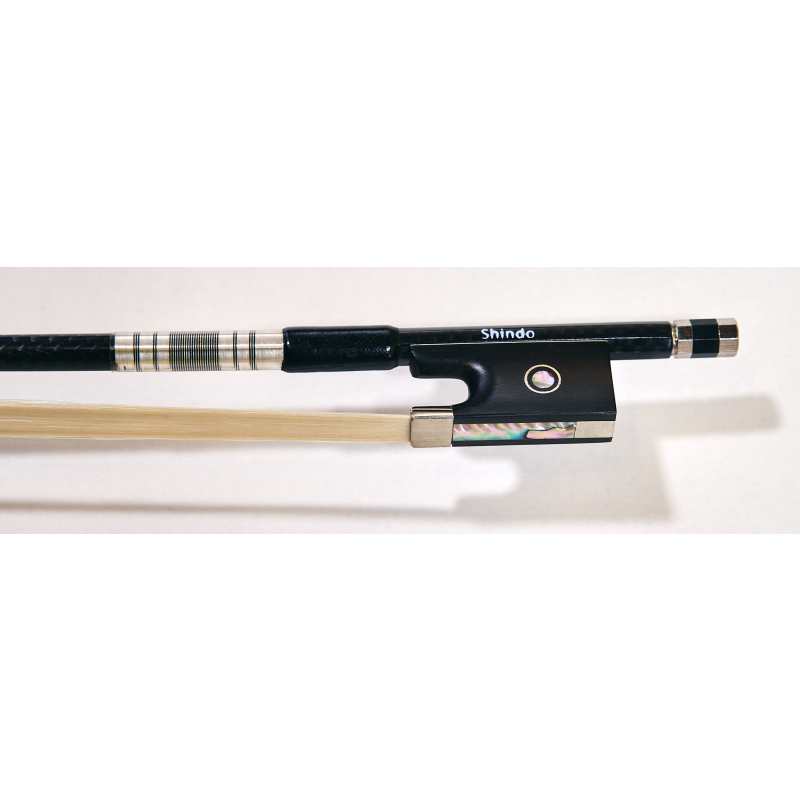 Shindo 400 Series 4/4 Size Woven Carbon Violin Bow with Round Stick (VL.400.WC.R.44) - Image 6