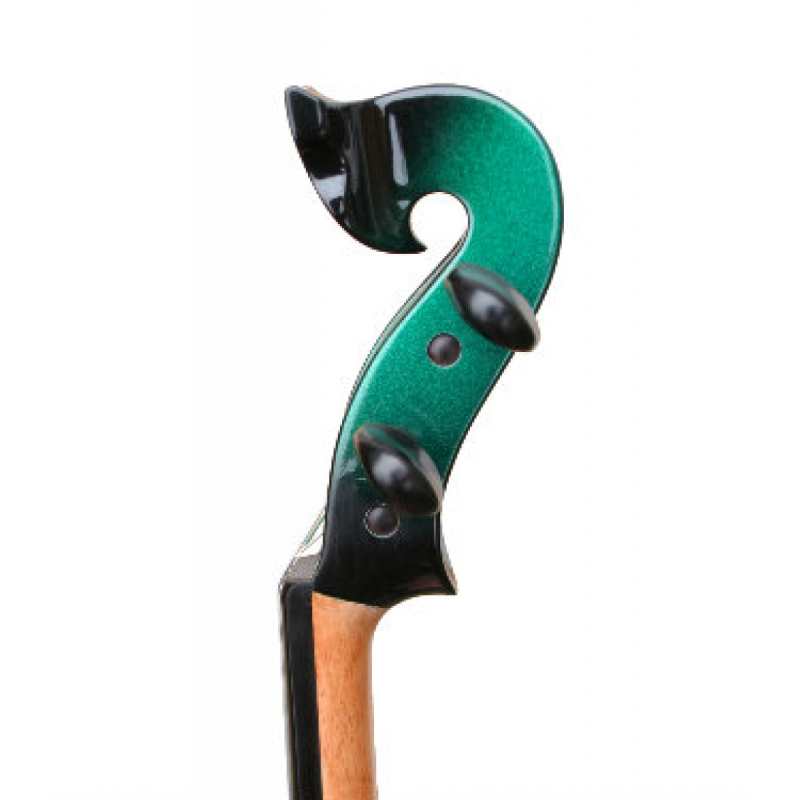Bridge Aquila 4-String Electric Violin in Green with Hard Case & Carbon Bow - Image 9