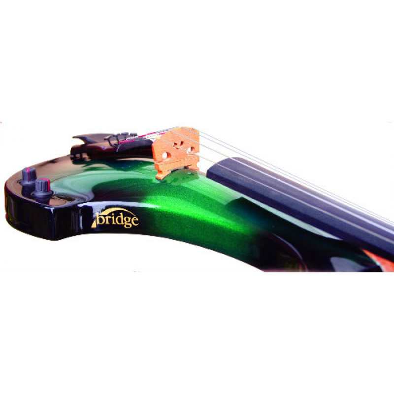Bridge Aquila 4-String Electric Violin in Green with Hard Case & Carbon Bow - Image 7